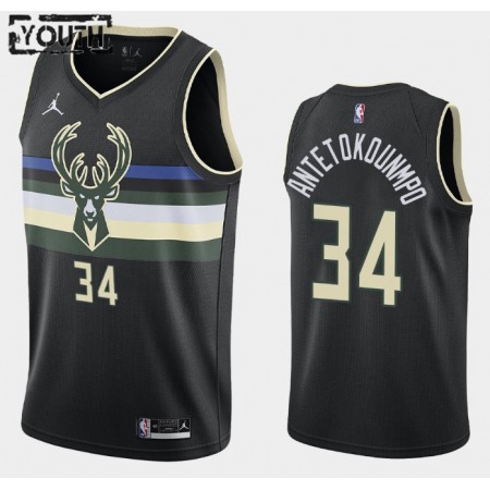 Dres Milwaukee Bucks Giannis Antetokounmpo 34 2020-21 Jordan Brand Statement Edition Swingman - Dječji